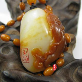 枣红皮珍藏品 红脸关公 和田玉和田籽料